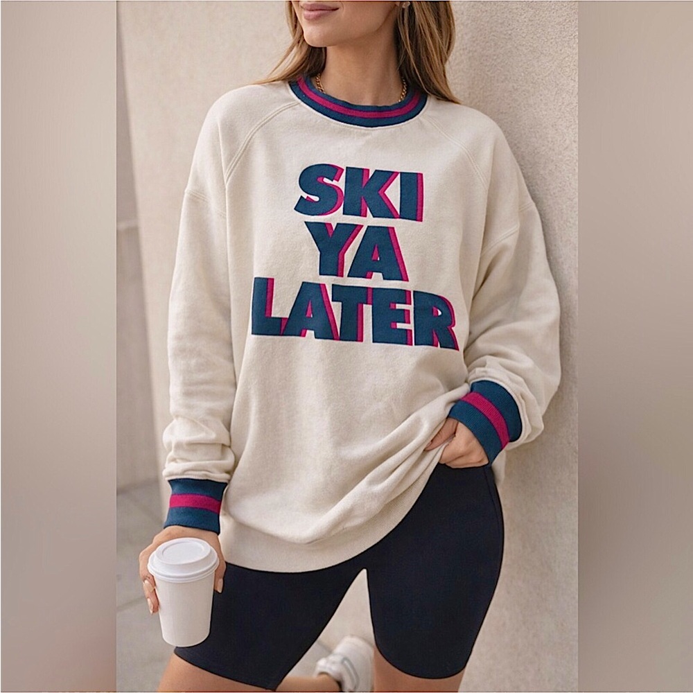NWT Chaser Ski Ya Later Dolman Sleeve Sweatshirt